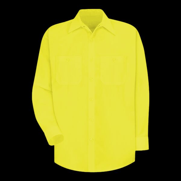 Men's Enhanced Visibility Long Sleeve Work Shirt Thumbnail