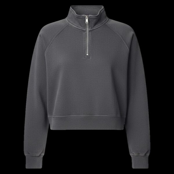 Women's Garment-Dyed Mid-Length Quarter-Zip Sweatshirt Thumbnail