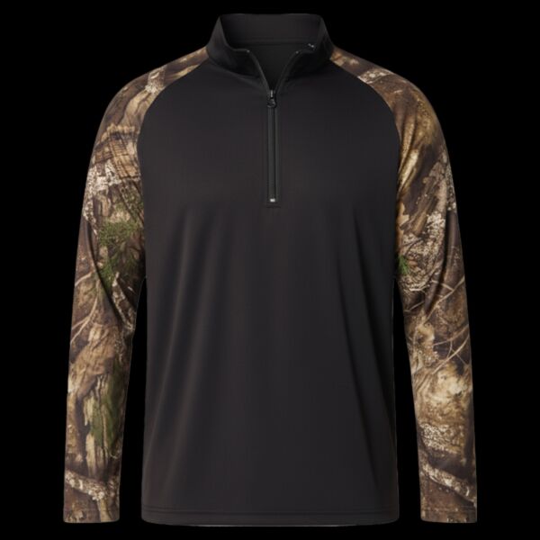 Unisex Realtree® Performance Colorblocked Quarter-Zip Pullover Thumbnail