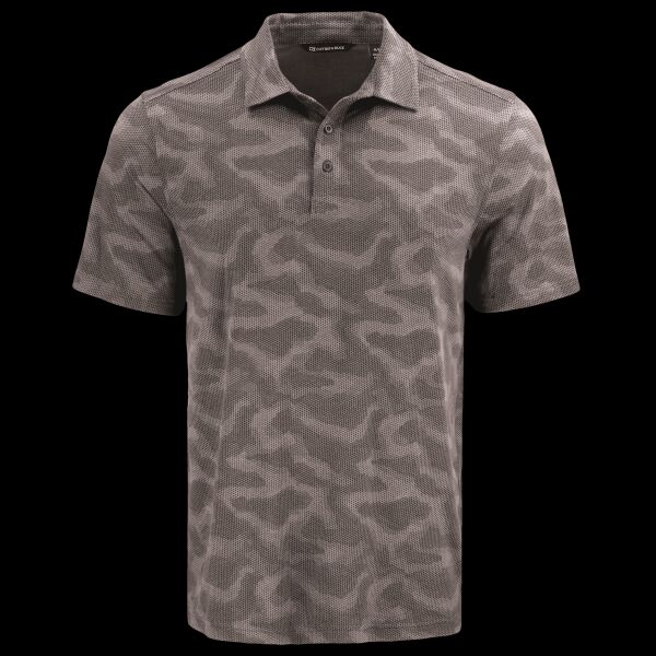 Cutter & Buck Coastline Recycled Double Peached Camo Print Mens Polo Thumbnail