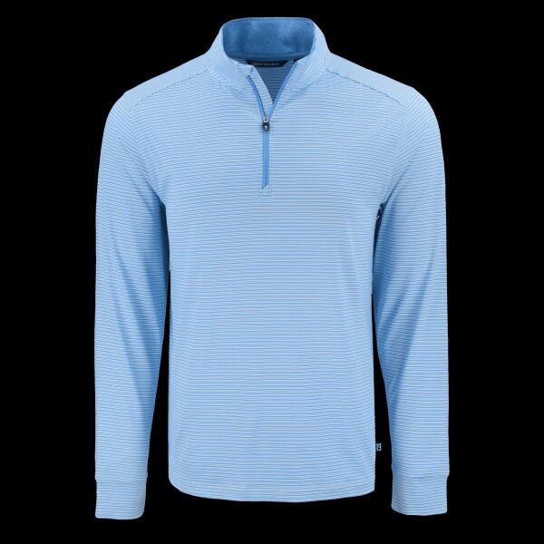 Cutter & Buck Forge Recycled Double Stripe Four-Way Stretch Mens Quarter Zip Pullover Thumbnail