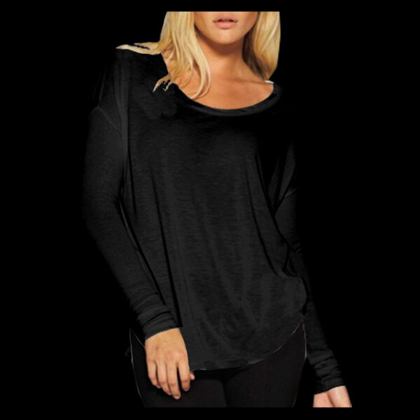 Women’s Flowy 2x1 Ribbed Long Sleeve Tee Thumbnail