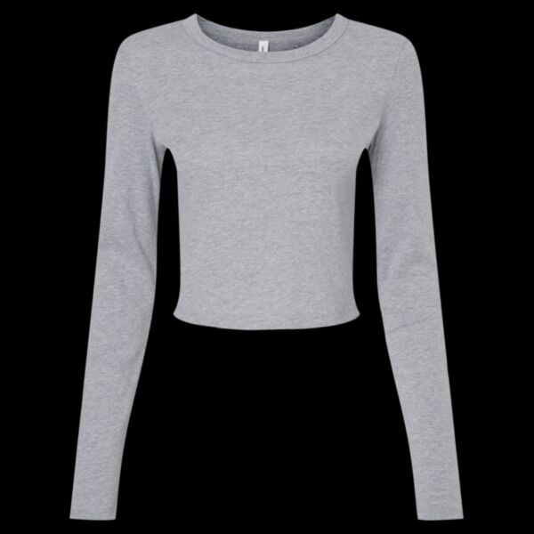 Women's Micro Rib Long Sleeve Baby Tee Thumbnail