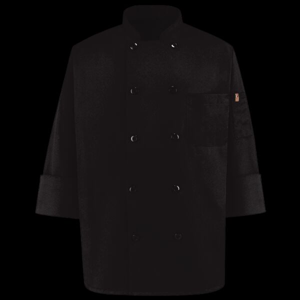 Ten Pearl Button Black Chef Coat Thumbnail