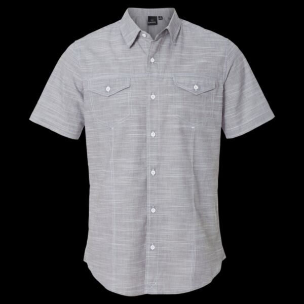 Men's Textured Solid Short Sleeve Shirt Thumbnail