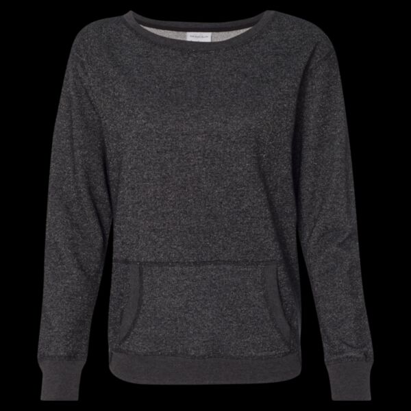 Women’s Glitter French Terry Wide Neck Sweatshirt Thumbnail