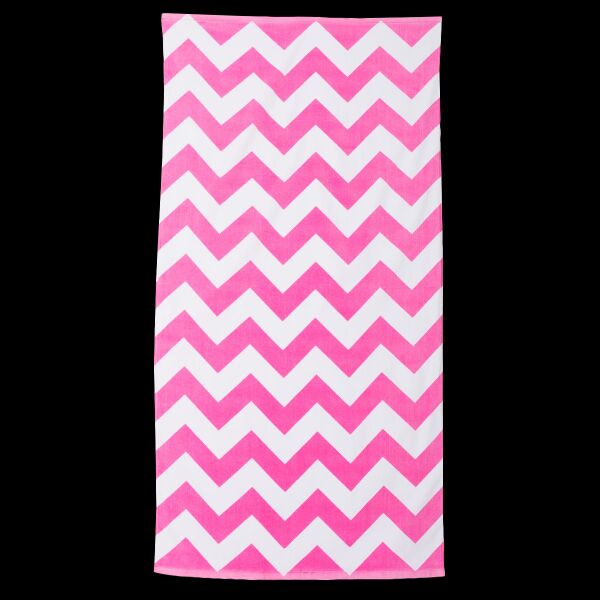 Chevron Velour Beach Towel Thumbnail