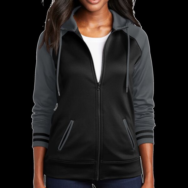 Women's Sport Wick ® Varsity Fleece Full Zip Hooded Jacket Thumbnail