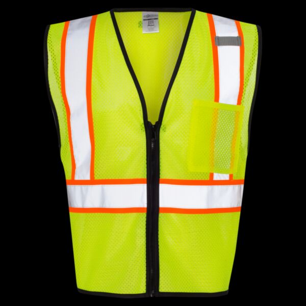 Unisex Economy Contrasting Vest with Zippered Front Thumbnail