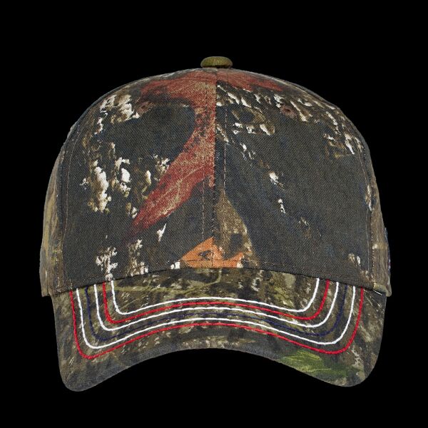 Americana Contrast Stitch Camouflage Cap Thumbnail