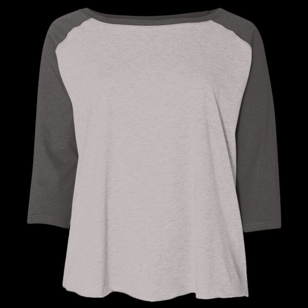 Women's Curvy Collection Baseball Three-Quarter Sleeve Tee Thumbnail