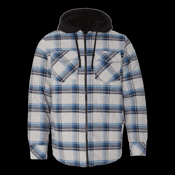 Men's Quilted Flannel Hooded Jacket Thumbnail