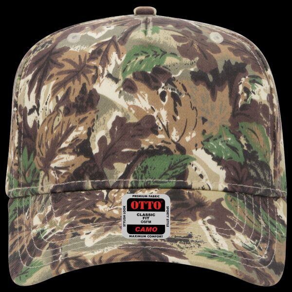 OTTO CAP Camouflage 5 Panel Mid Profile Baseball Cap Thumbnail