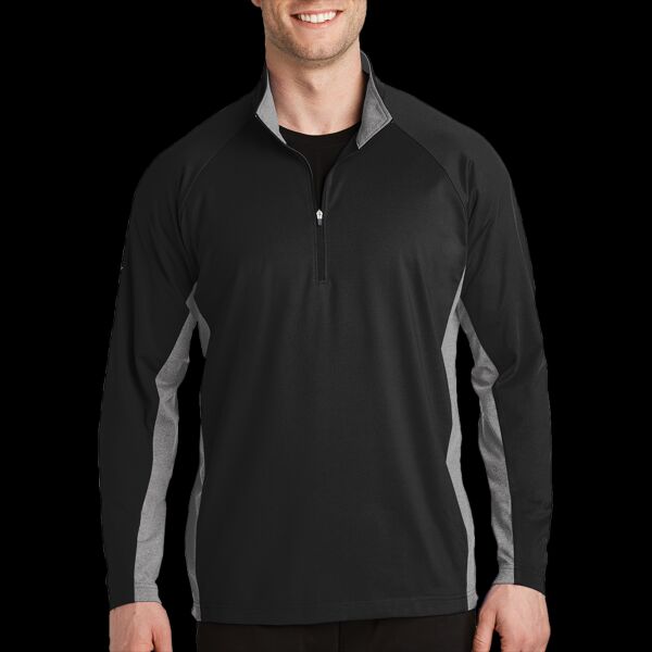 Sport Wick ® Stretch Contrast 1/4 Zip Pullover Thumbnail