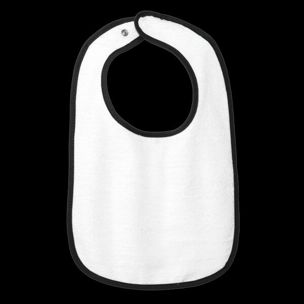 Infant Contrast Trim Terry Bib Thumbnail