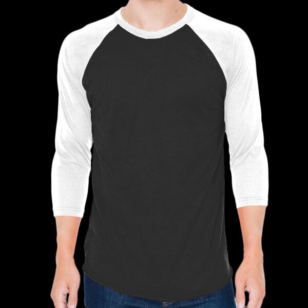 Unisex 50/50 Raglan Three-Quarter Sleeve Tee Thumbnail