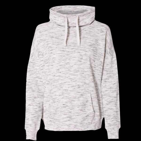 Women’s Mélange Fleece Cowl Neck Sweatshirt Thumbnail