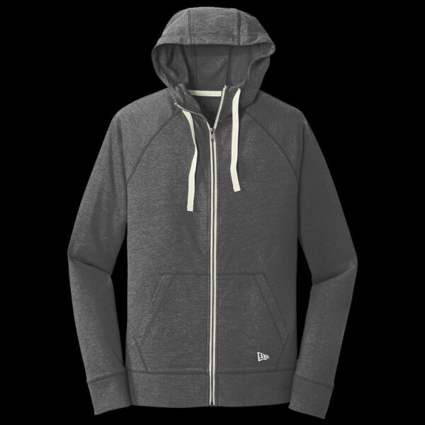 Sueded Cotton Blend Full Zip Hoodie Thumbnail
