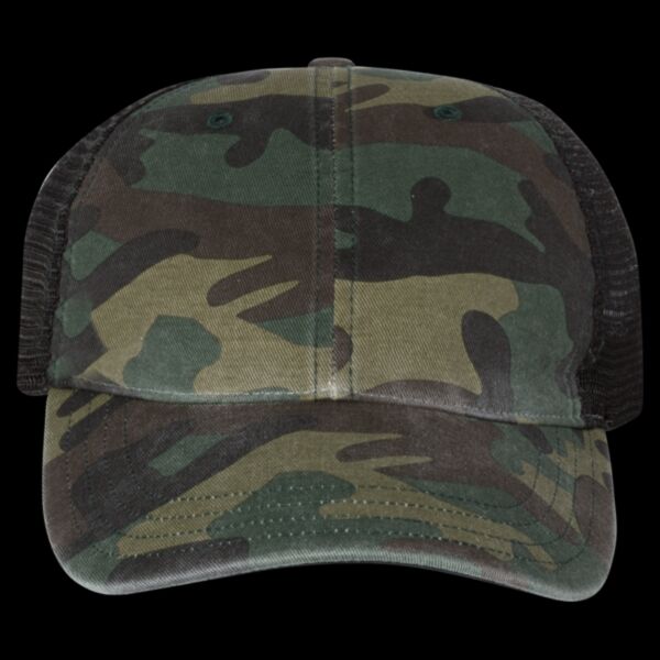 Garment Washed Printed Trucker Cap Thumbnail