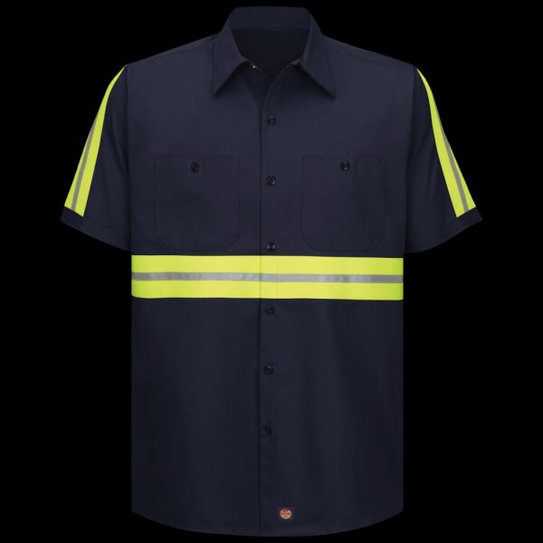 Men's Enhanced Visibility Short Sleeve Cotton Work Shirt Thumbnail