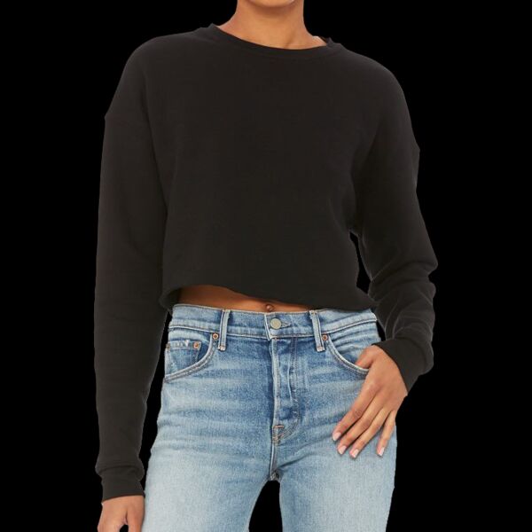 Women's Crop Fleece Crewneck Sweatshirt Thumbnail