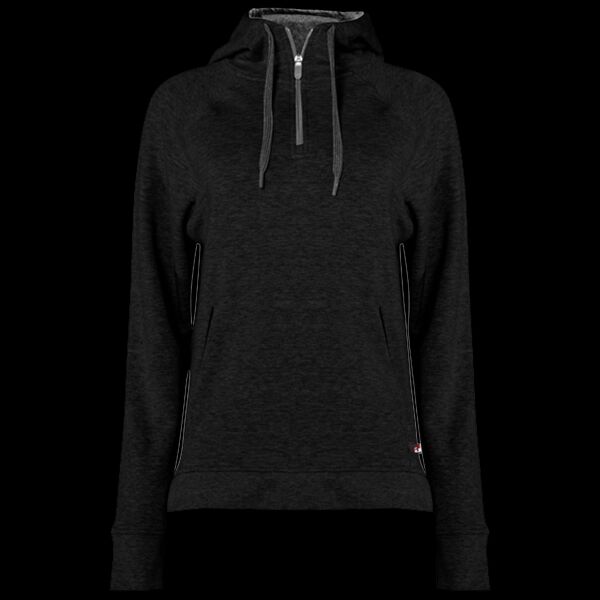 Women's FitFlex French Terry Quarter-Zip Hooded Pullover Thumbnail