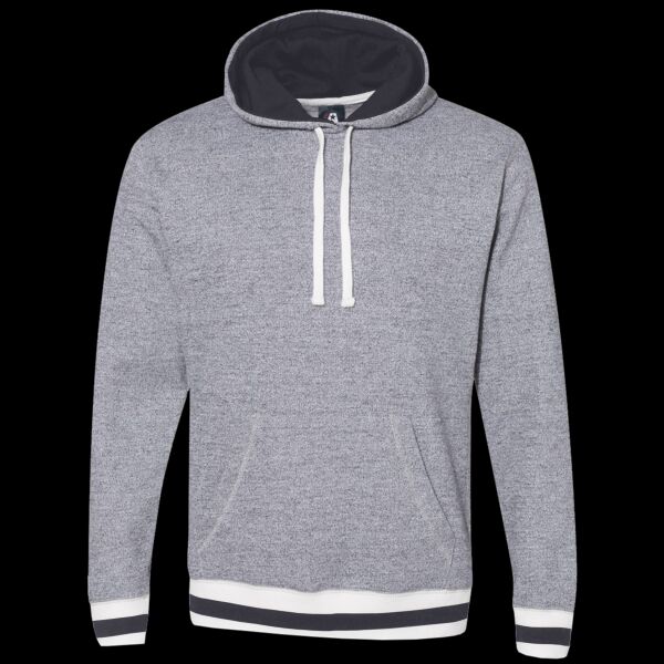 Unisex Peppered Fleece Lapover Hooded Sweatshirt Thumbnail