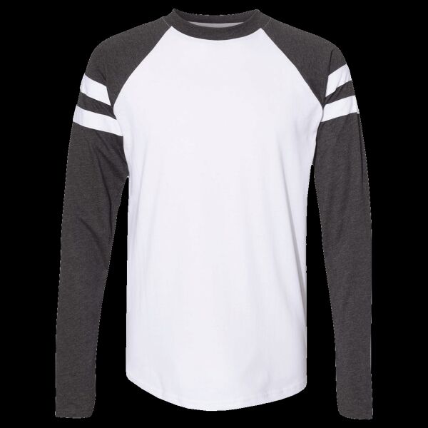 Unisex Fine Jersey Mash Up Long Sleeve Tee Thumbnail
