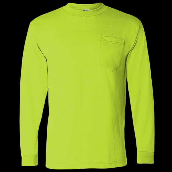 Unisex USA-Made 50/50 Long Sleeve Pocket T-Shirt Thumbnail