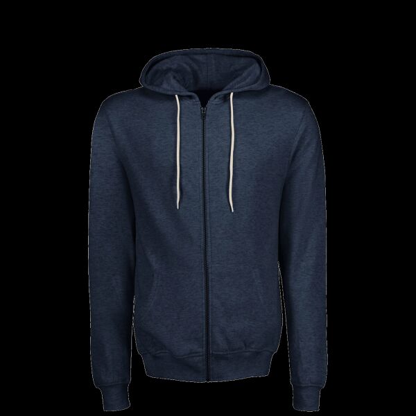 Unisex Retro Heather Full-Zip Hooded Sweatshirt Thumbnail