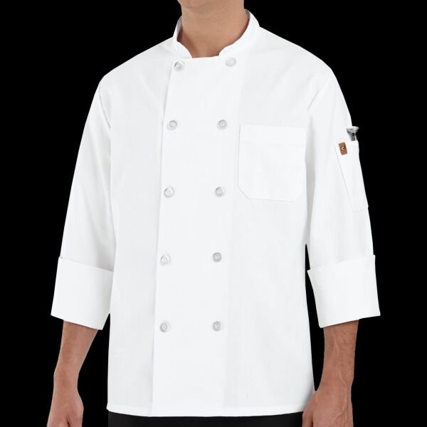 100% Polyester Ten Pearl Button Chef Coat Thumbnail