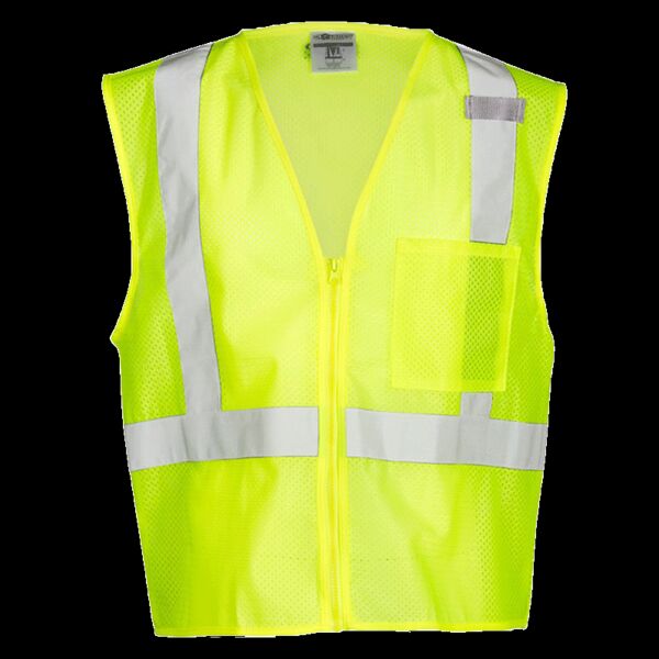 Unisex Single Pocket Zipper Mesh Vest Thumbnail