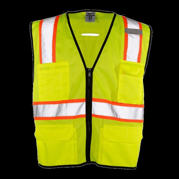 Unisex 6 Pocket Contrast Class 2 Vest Thumbnail