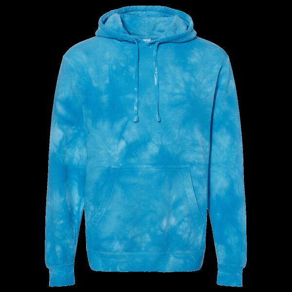 Unisex Midweight Tie-Dyed Hooded Sweatshirt Thumbnail