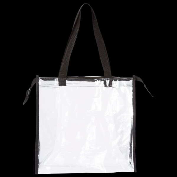 Clear Zippered Tote with Full Gusset Thumbnail