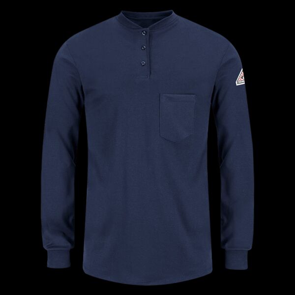 Women's Long Sleeve Tagless Henley Shirt Thumbnail