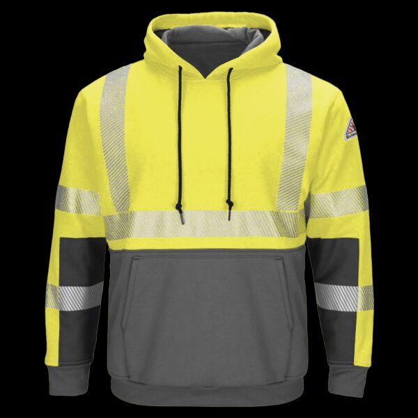Men's Hi-Visibility Color-Blocked Hooded Sweatshirt Thumbnail