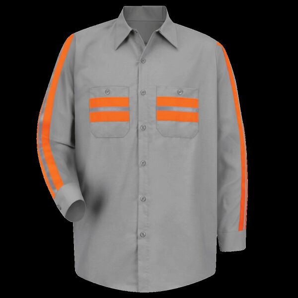 Men's Industrial Enhanced-Visibility Long Sleeve Work Shirt Thumbnail