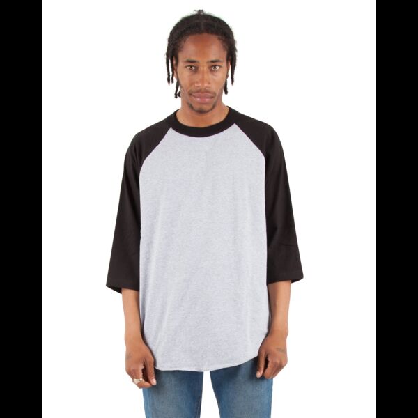 Shaka Wear Drop Ship Adult 6 oz., 3/4-Sleeve Raglan T-Shirt Thumbnail
