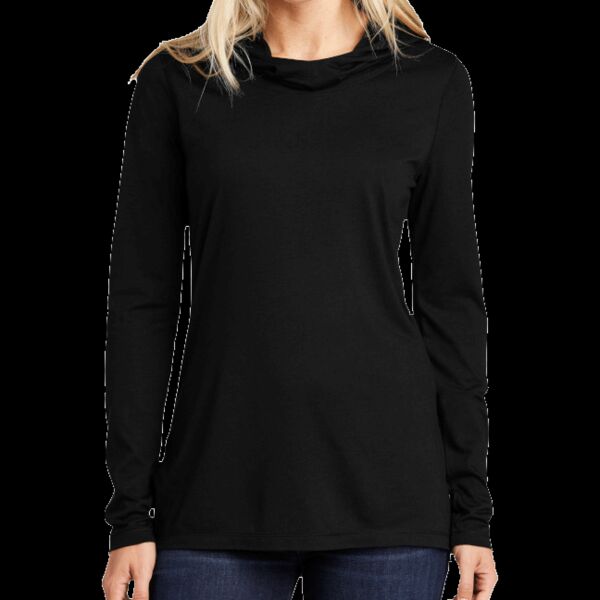 Ladies PosiCharge ® Tri Blend Wicking Long Sleeve Hoodie Thumbnail