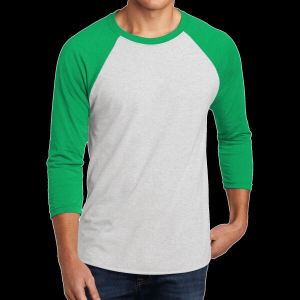 Unisex Tri Blend 3/4 Sleeve Raglan Tee Thumbnail