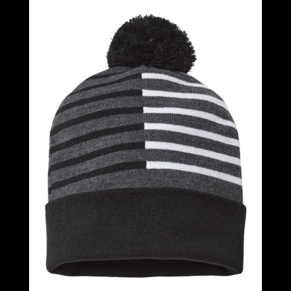 CAP AMERICA - USA-Made Half Color Beanie Thumbnail