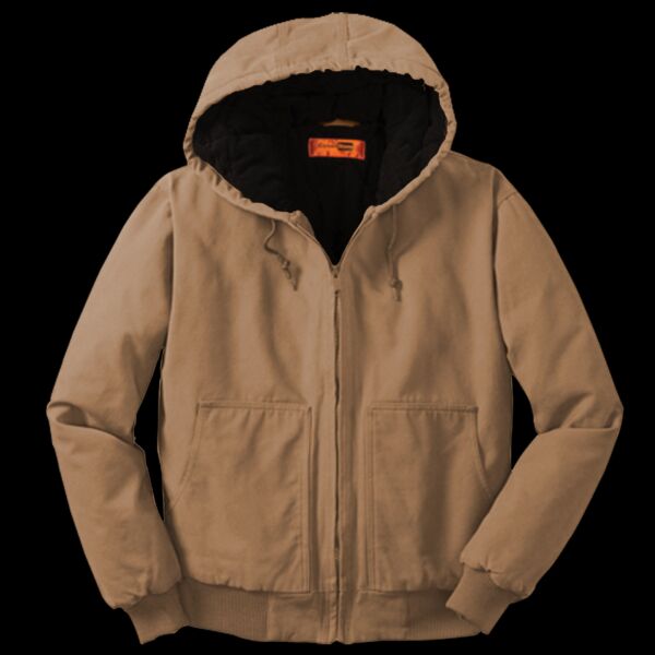 Washed Duck Cloth Insulated Hooded Work Jacket Thumbnail