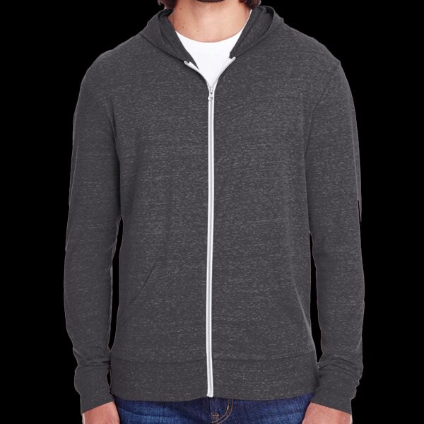 Triblend Full-Zip Light Hooded Sweatshirt Thumbnail