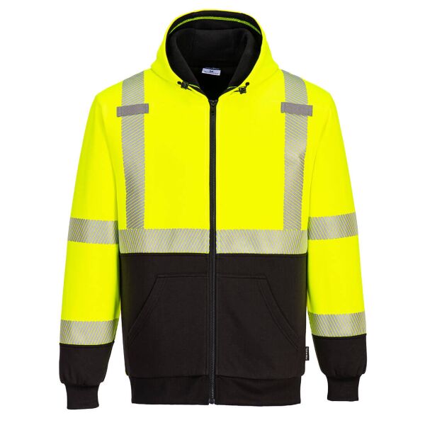 Hi-Vis Contrast Zipped Winter Hoodie Thumbnail