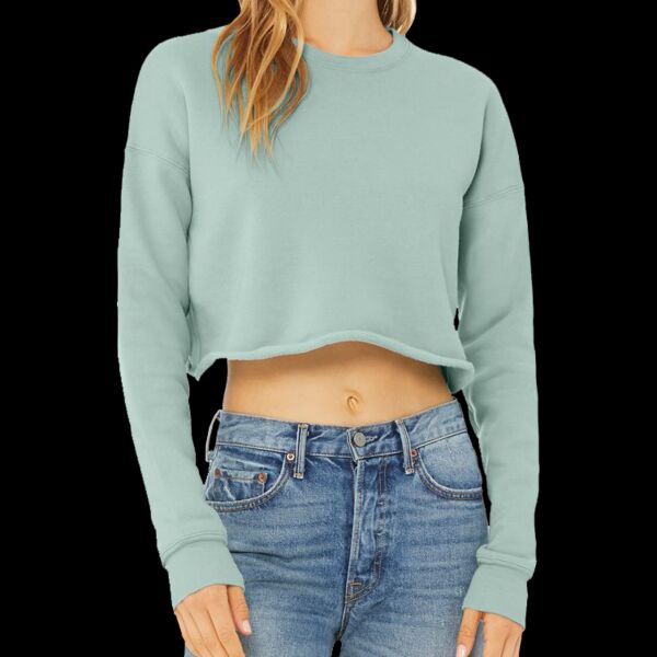 Women's Crop Fleece Crewneck Sweatshirt Thumbnail