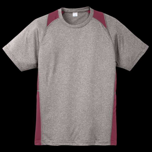 Unisex Heather Colorblock Poly T Shirt Thumbnail