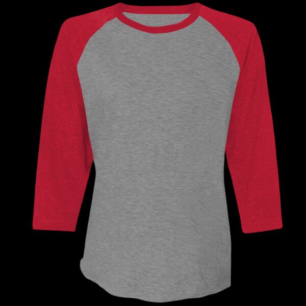 Next Level Unisex Tri-Blend 3/4-Sleeve Raglan Custom Lettering Thumbnail