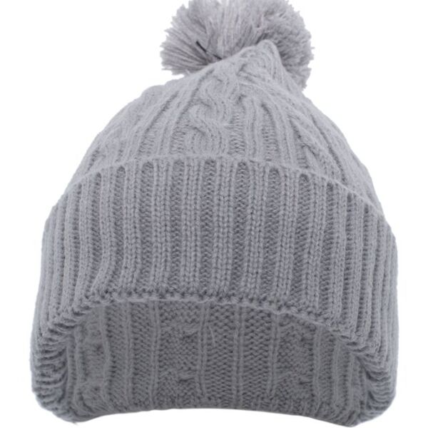 Cable Knit Pom-Pom Beanie Thumbnail