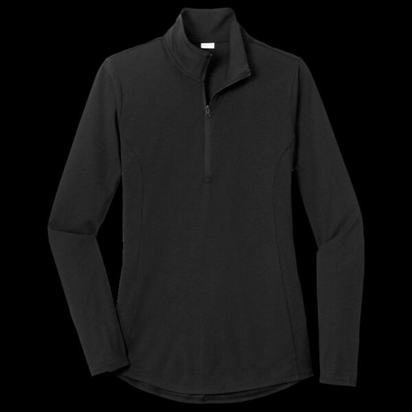 ® Ladies PosiCharge ® Tri Blend Wicking 1/4 Zip Pullover Thumbnail